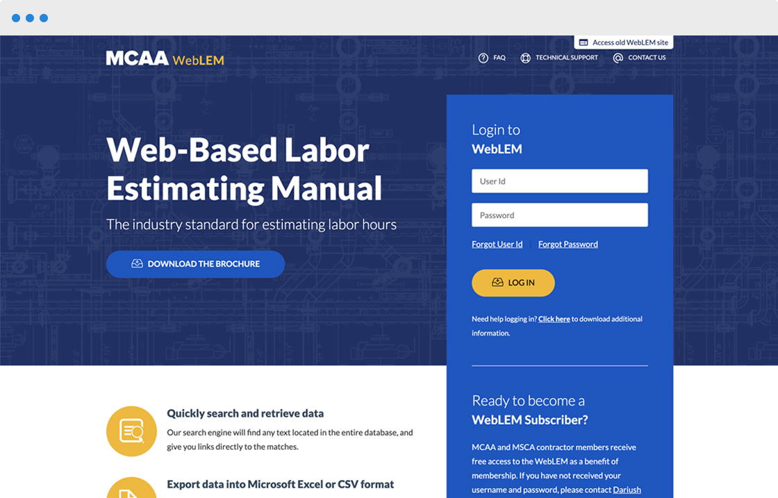 Web-Based Labor Estimating Manual